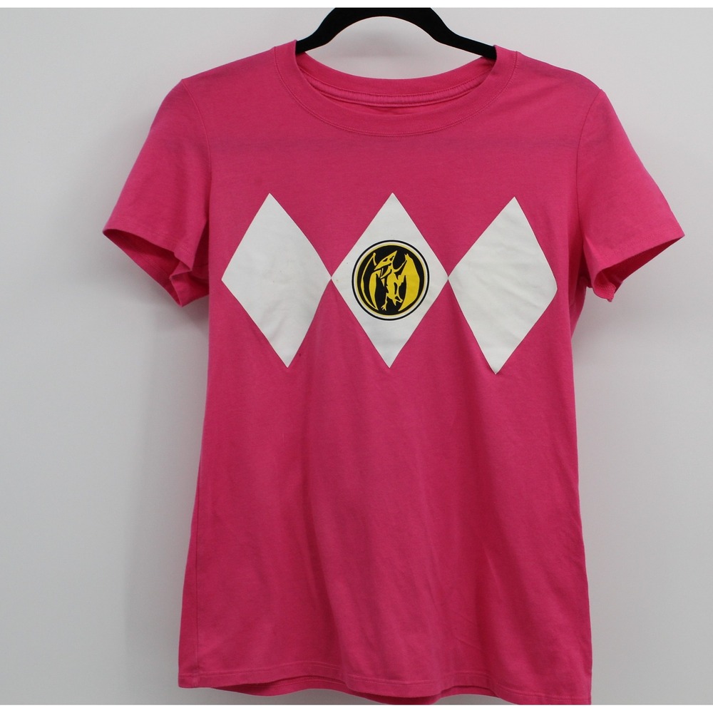 Power Rangers Graphic T-shirt Women Medium Pink Excellent Pink Power Rangers